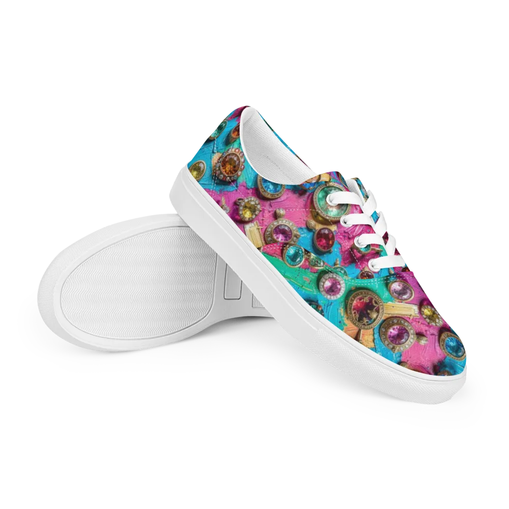 Jewel Box Riot on Men's Lace-Up Canvas Shoes — Right Front