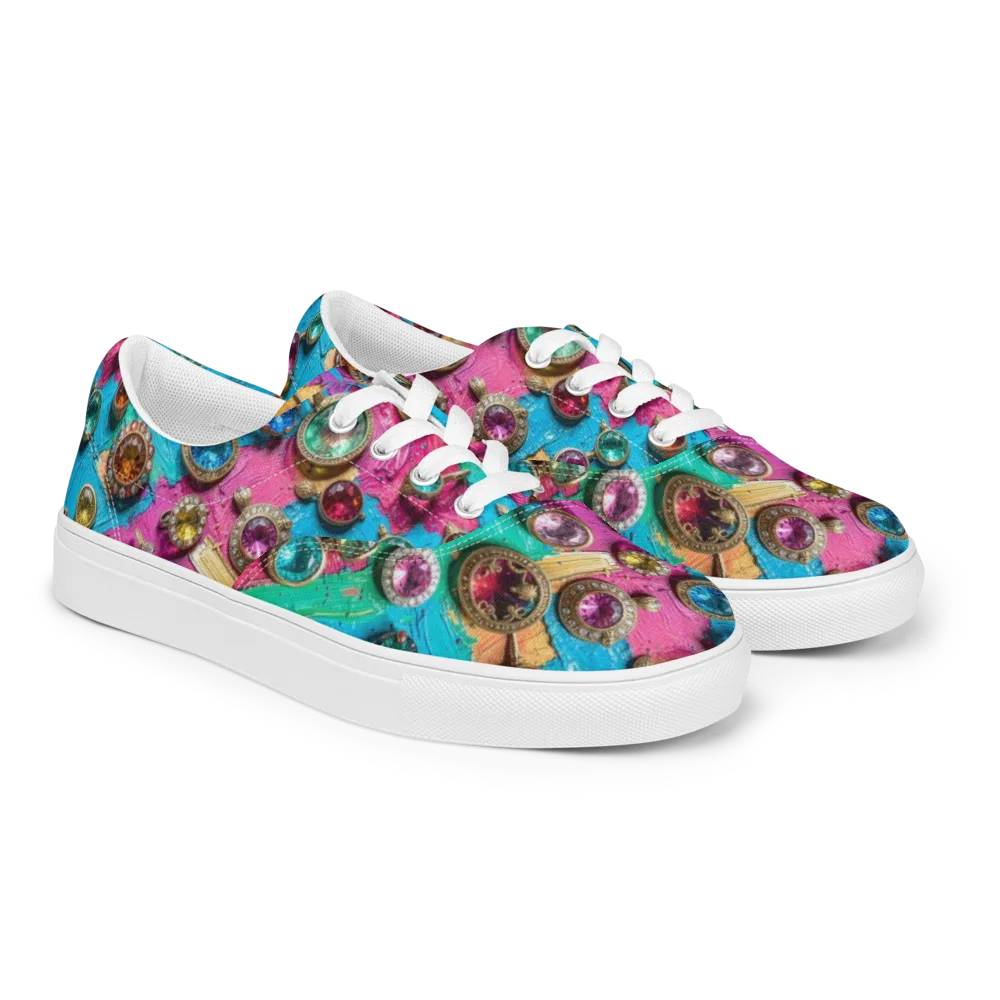 Jewel Box Riot on Men's Lace-Up Canvas Shoes — Right Front