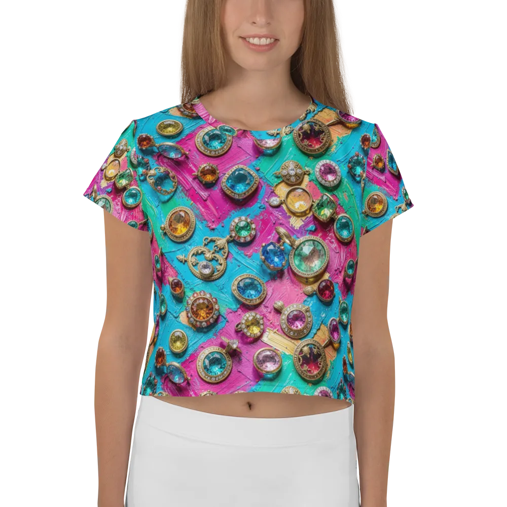 Jewel Box Riot on Crop Tee — Front