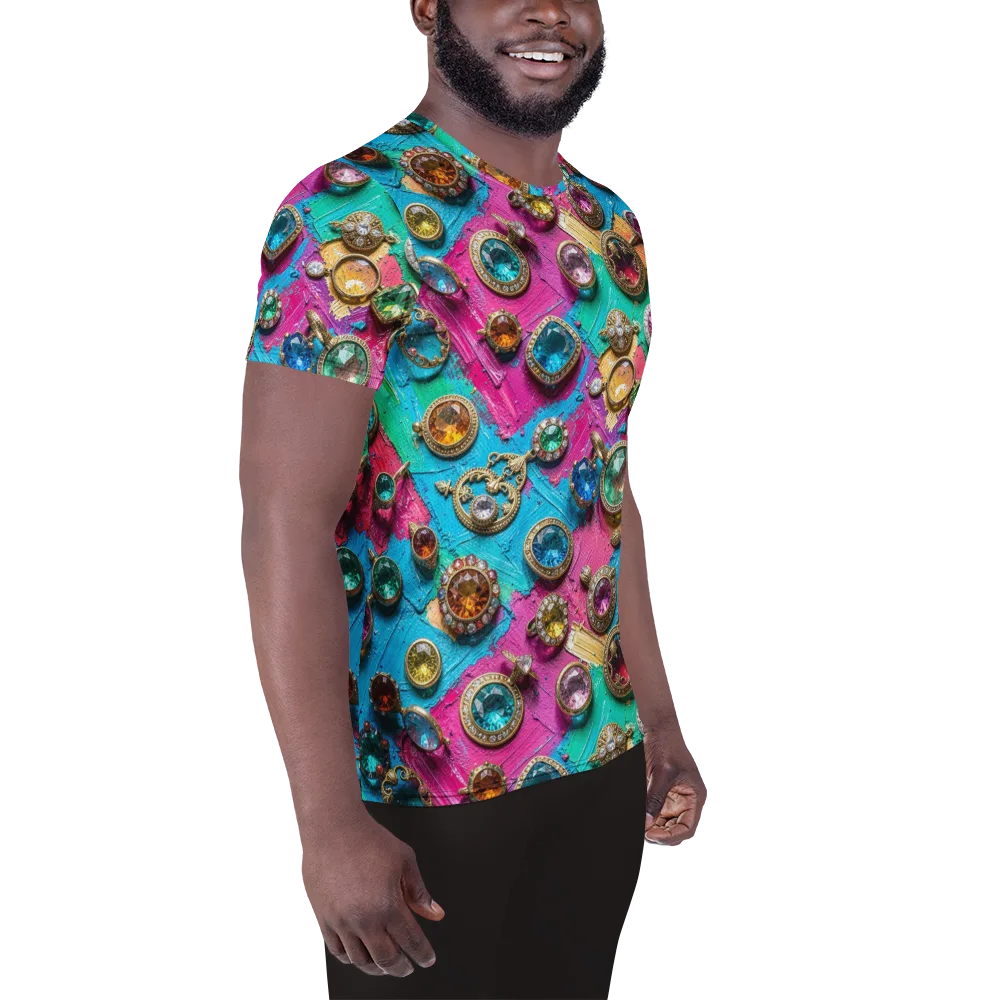 Jewel Box Riot on Men's Athletic T-Shirt — Right