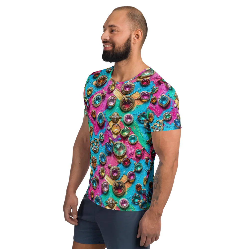 Jewel Box Riot on Men's Athletic T-Shirt — Left
