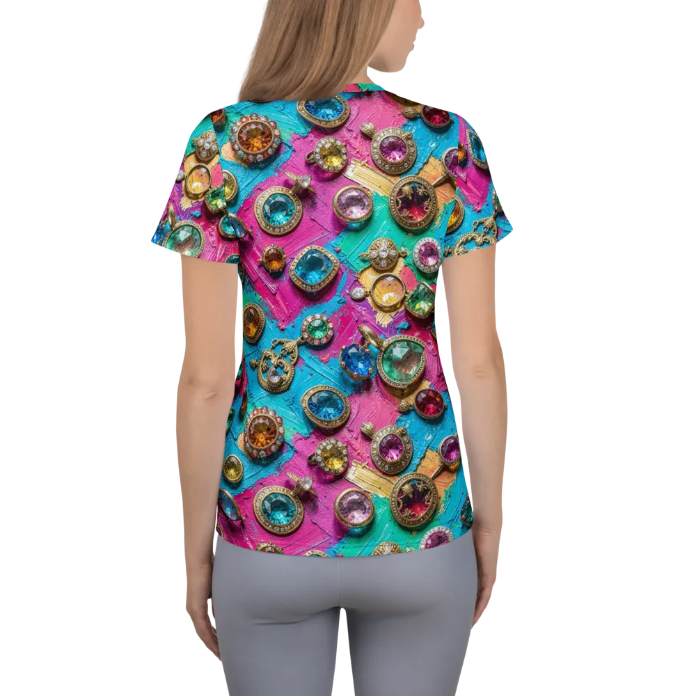 Jewel Box Riot on Women's Athletic T-Shirt — Back