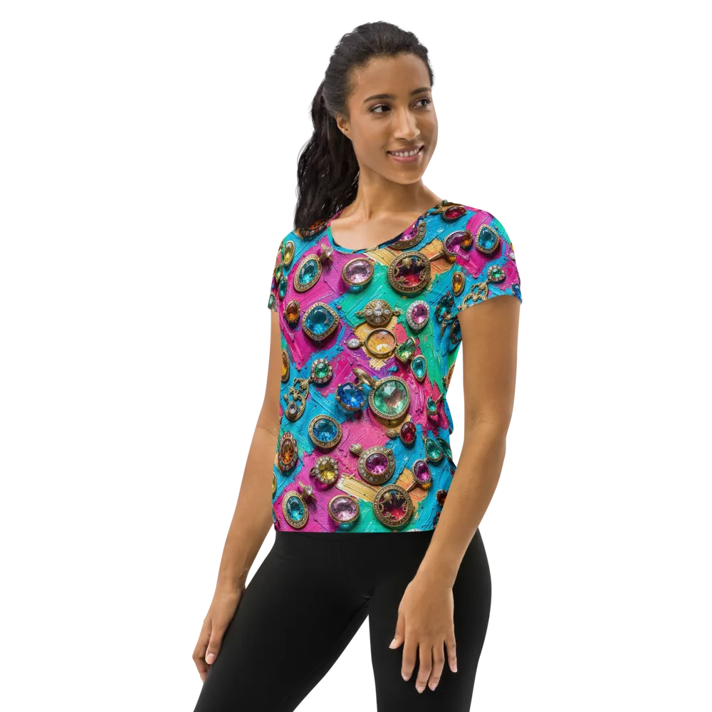 Jewel Box Riot on Women's Athletic T-Shirt — Left