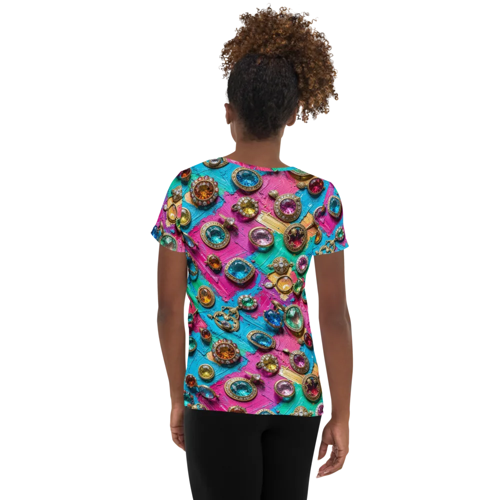 Jewel Box Riot on Women's Athletic T-Shirt — Back
