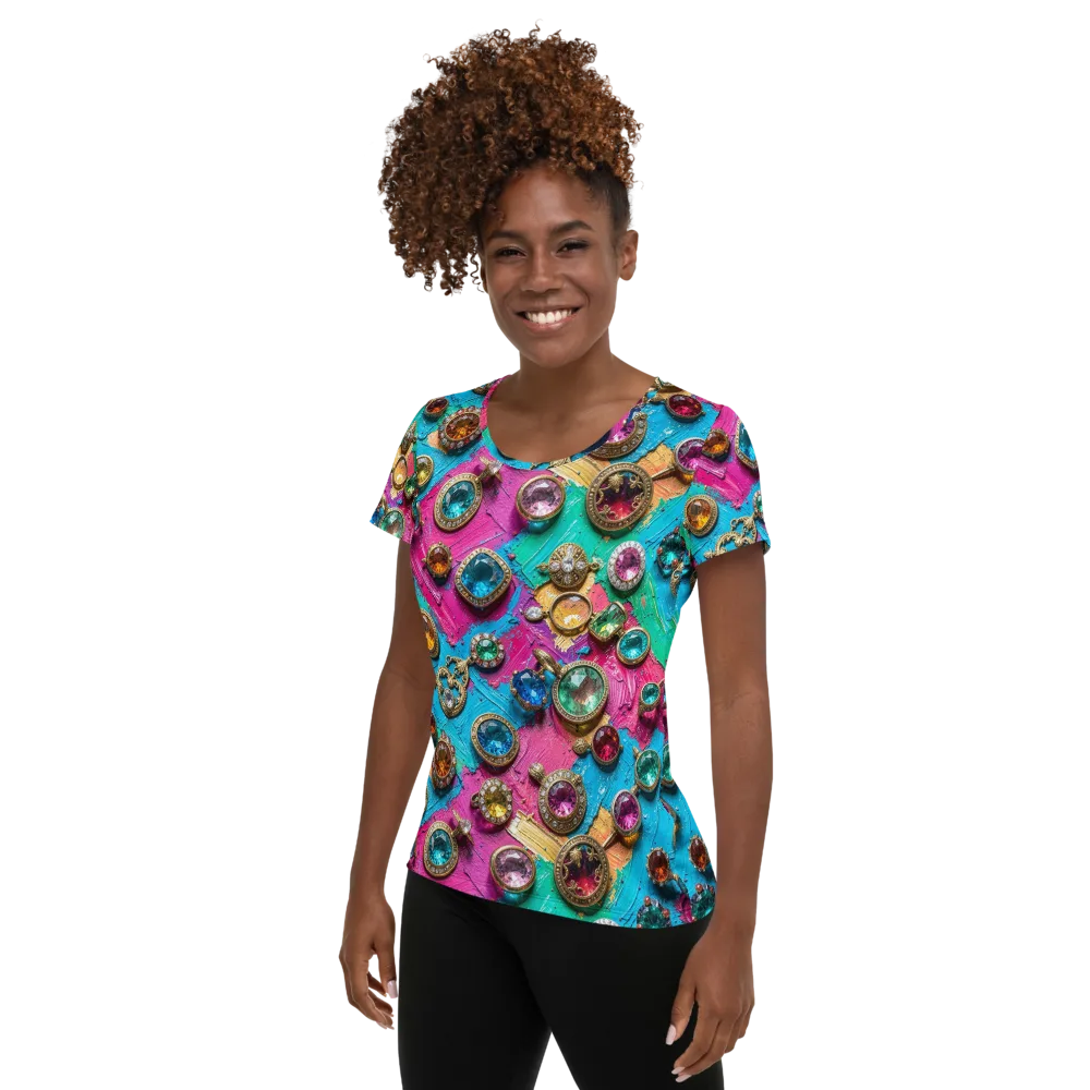 Jewel Box Riot on Women's Athletic T-Shirt — Left