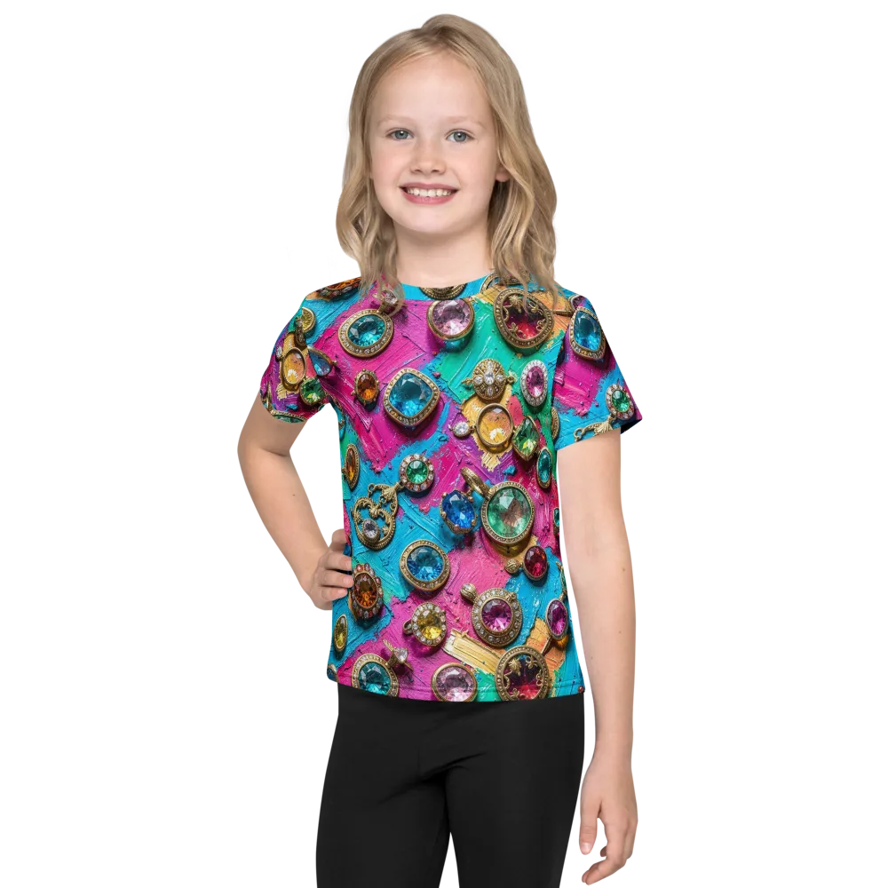 Jewel Box Riot on Kids Crew Neck T-Shirt — Front
