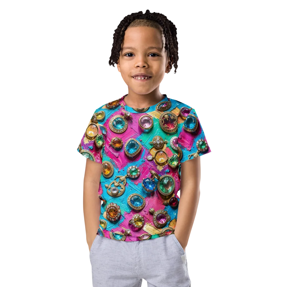 Jewel Box Riot on Kids Crew Neck T-Shirt — Front