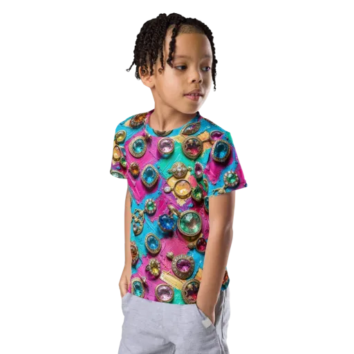 Jewel Box Riot on a Kids Crew Neck T-Shirt