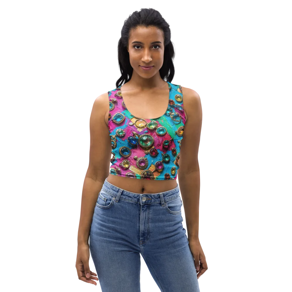 Jewel Box Riot on Crop Top — Front