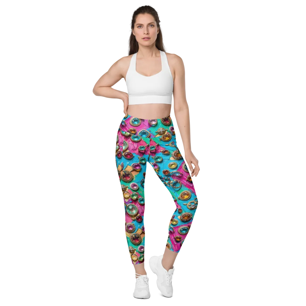 Jewel Box Riot on Leggings with Pockets — Front