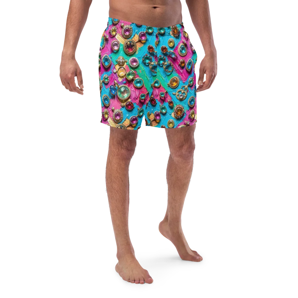 Jewel Box Riot on Swim Trunks — Front