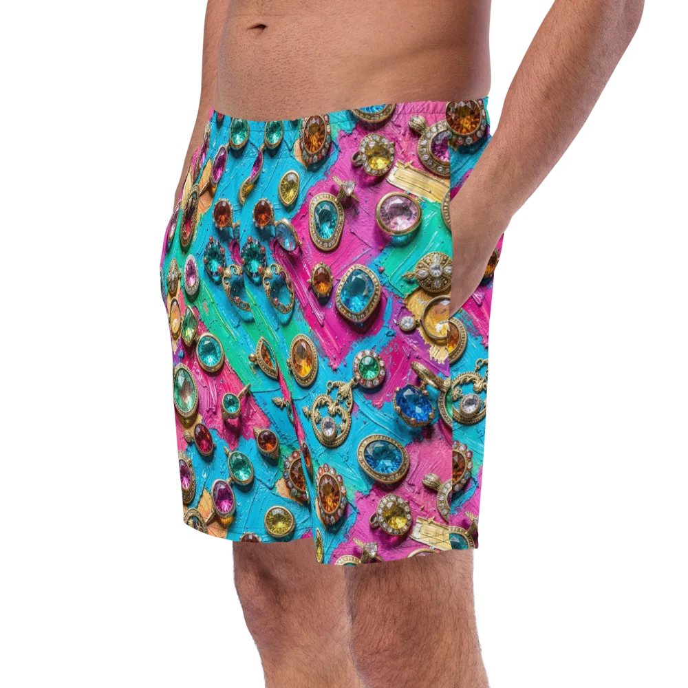 Jewel Box Riot on Swim Trunks — Left Front