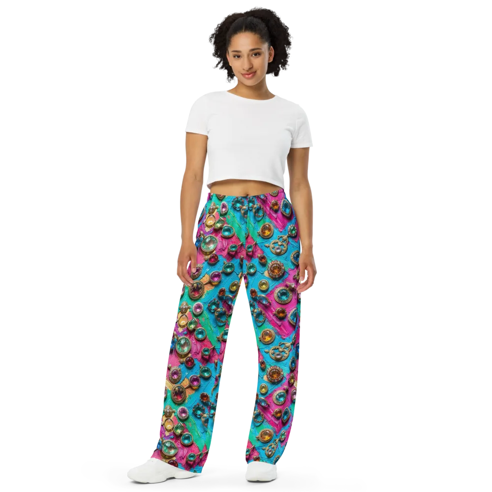 Jewel Box Riot on Wide-Leg Pants — Front