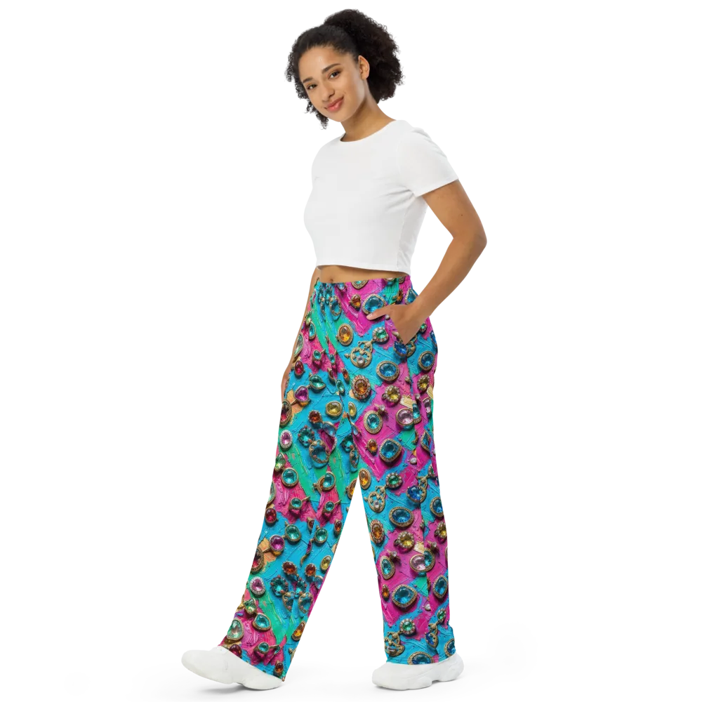 Jewel Box Riot on Wide-Leg Pants — Left Front