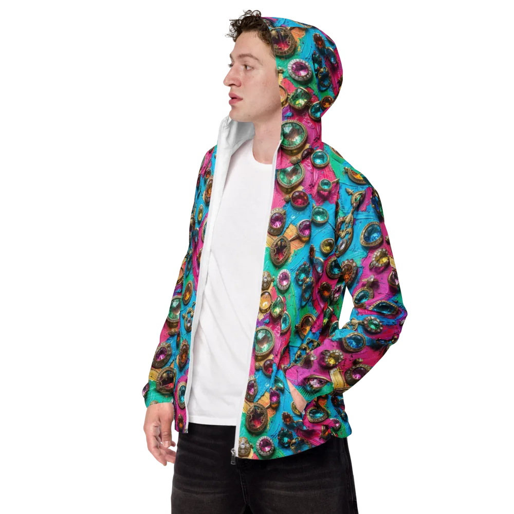 Jewel Box Riot on Men's Windbreaker — Left Front