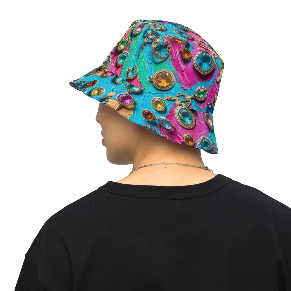 Jewel Box Riot on Reversible Bucket Hat — Back Inside