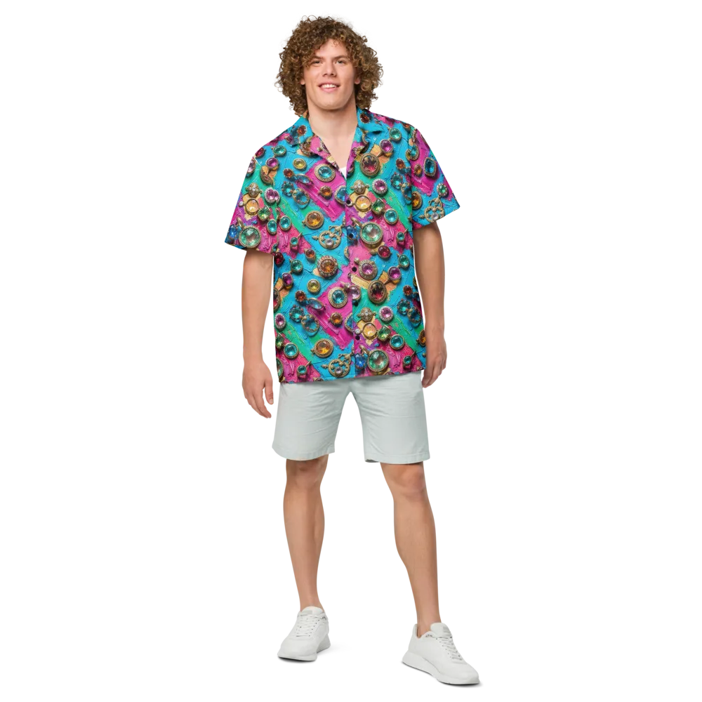 Jewel Box Riot on Button Shirt — Front