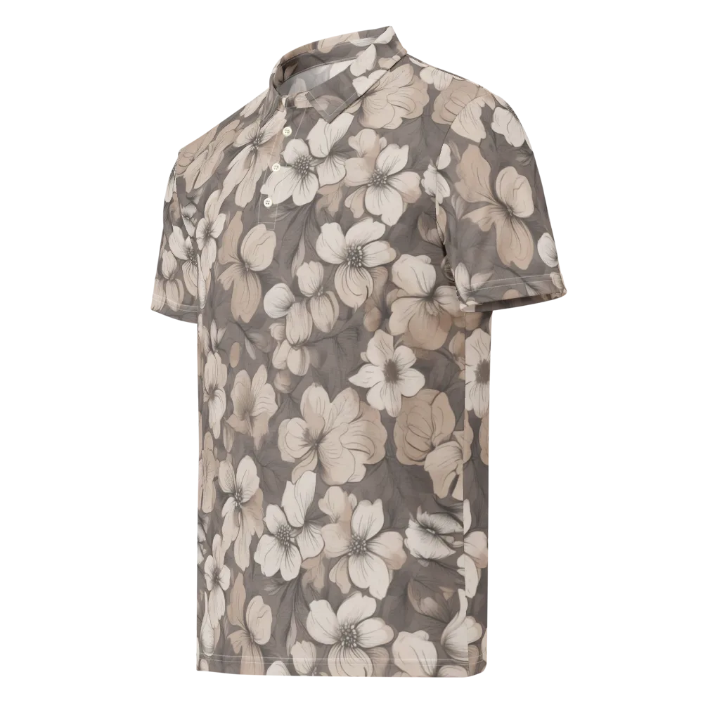 Sepia Dogwood on Men's Slim Fit Polo Shirt — Left Front