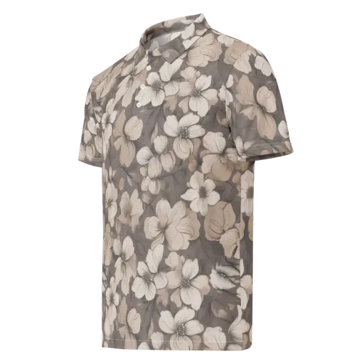 Sepia Dogwood on a Men's Slim Fit Polo Shirt