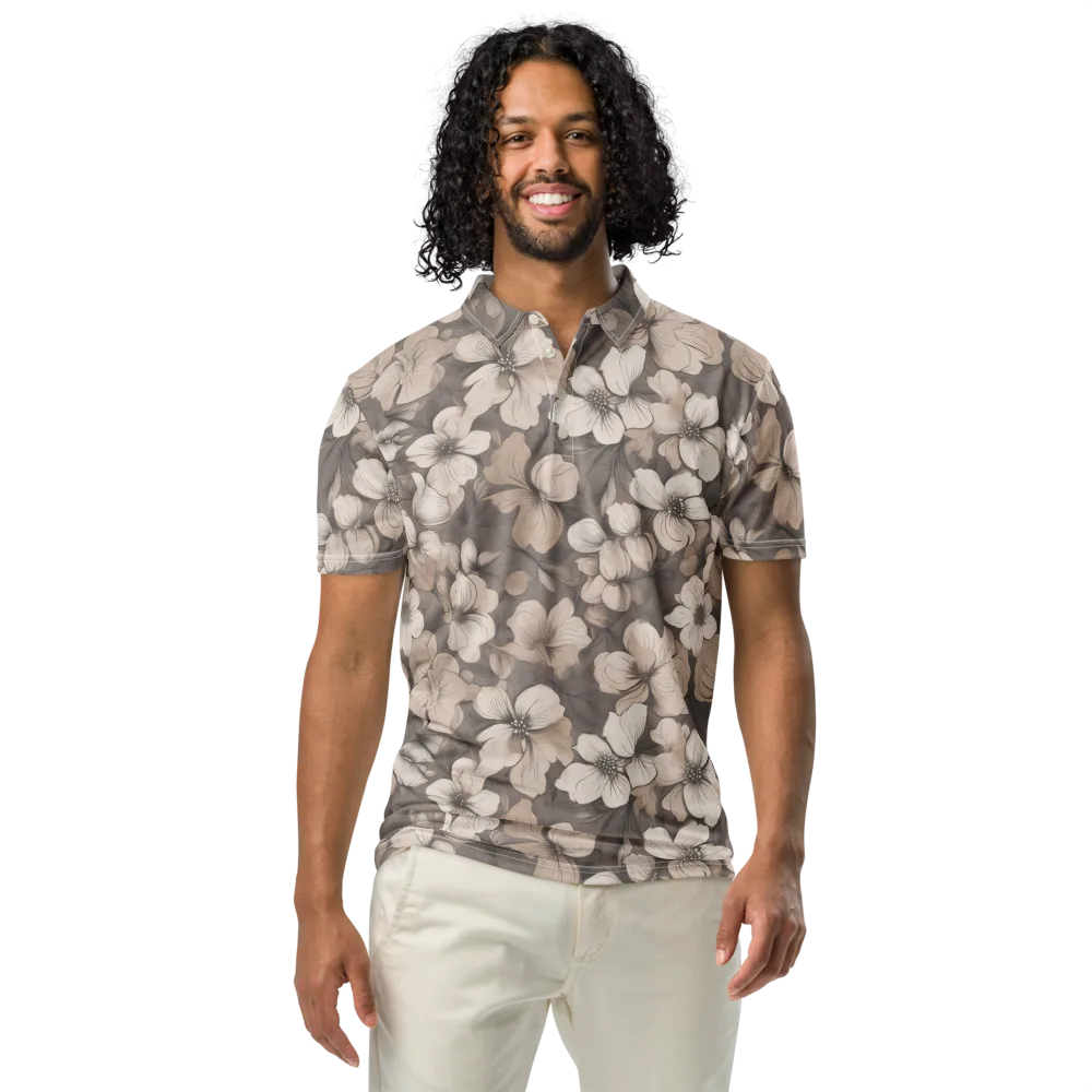 Sepia Dogwood on Men's Slim Fit Polo Shirt — Front