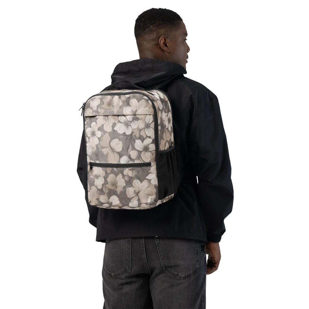 Sepia Dogwood on Utility Backpack — Back