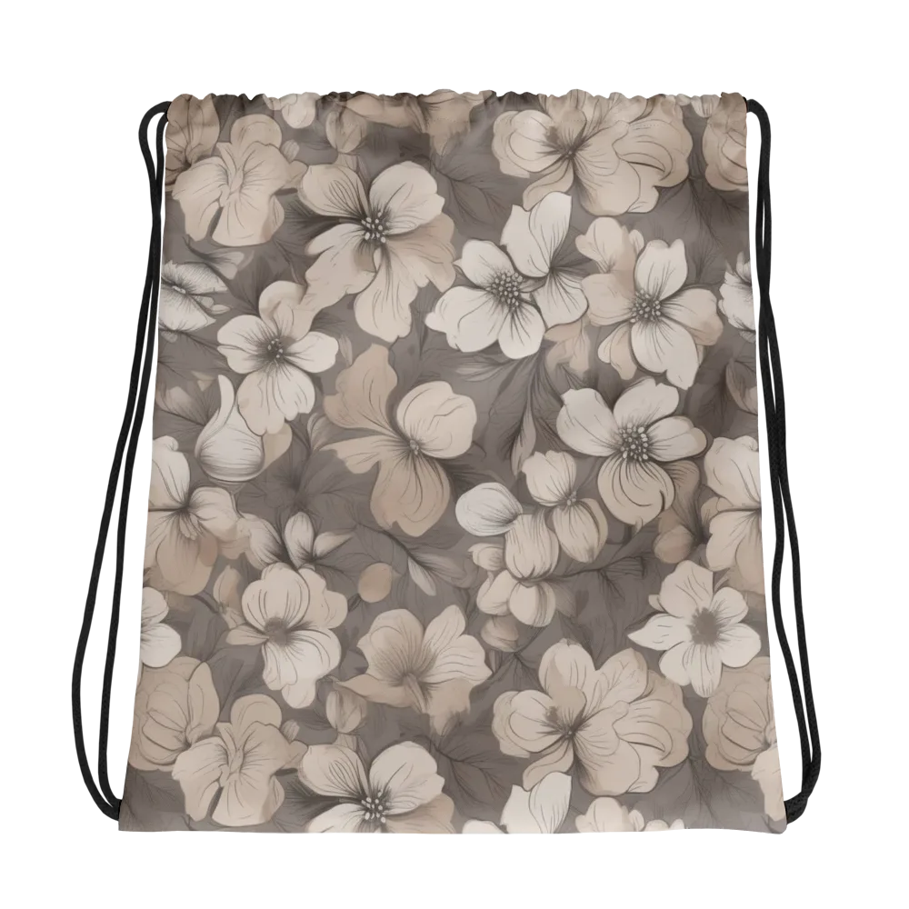 Sepia Dogwood on Drawstring Bag — Photo