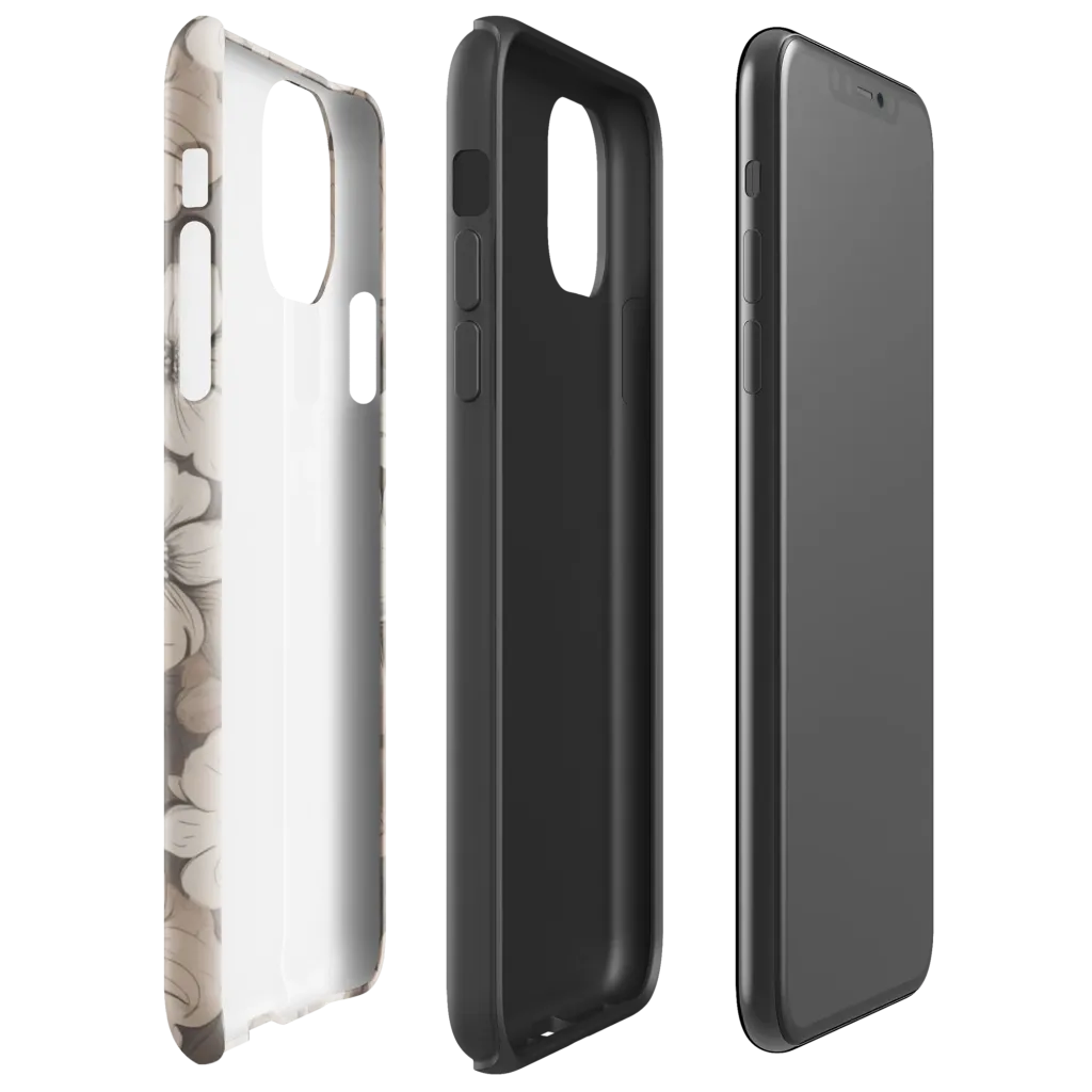 Sepia Dogwood on Tough Case for iPhone® — Right