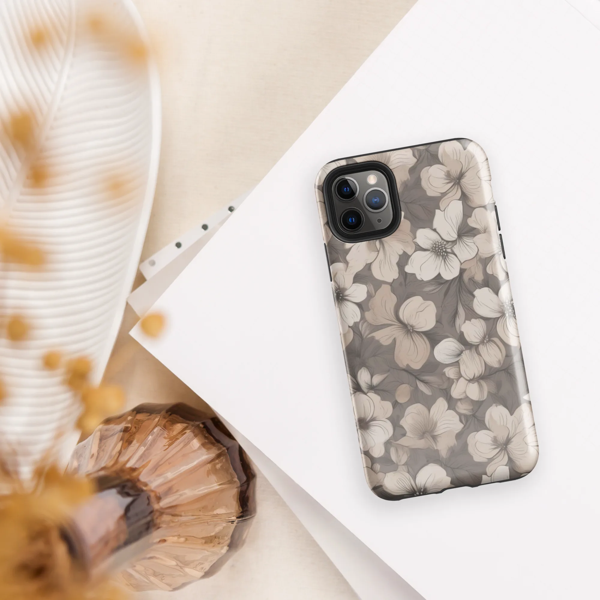 Sepia Dogwood on Tough Case for iPhone® — Front