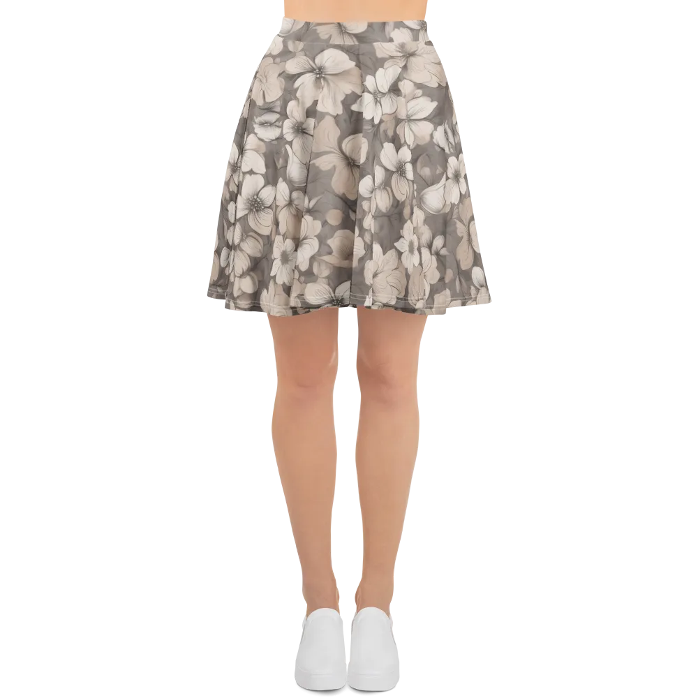 Sepia Dogwood on Skater Skirt — Front