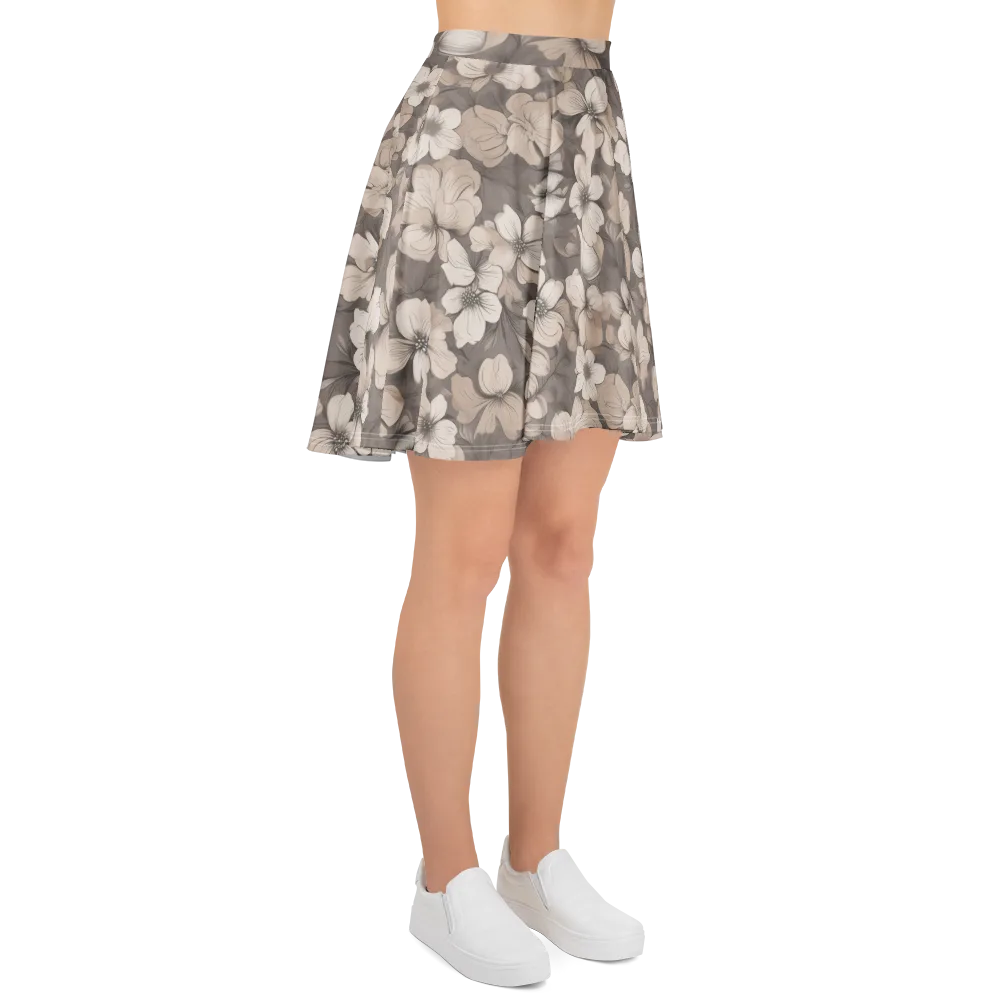 Sepia Dogwood on Skater Skirt — Right