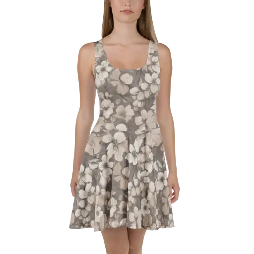 Sepia Dogwood on a Skater Dress