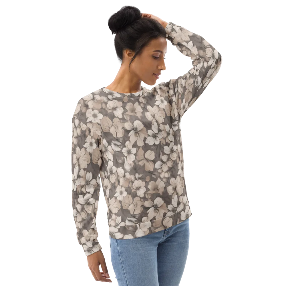 Sepia Dogwood on Sweatshirt — Right Front