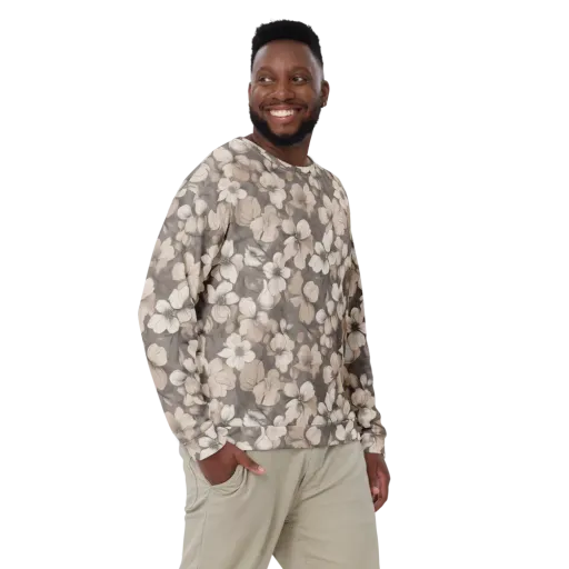 Sepia Dogwood on a Sweatshirt