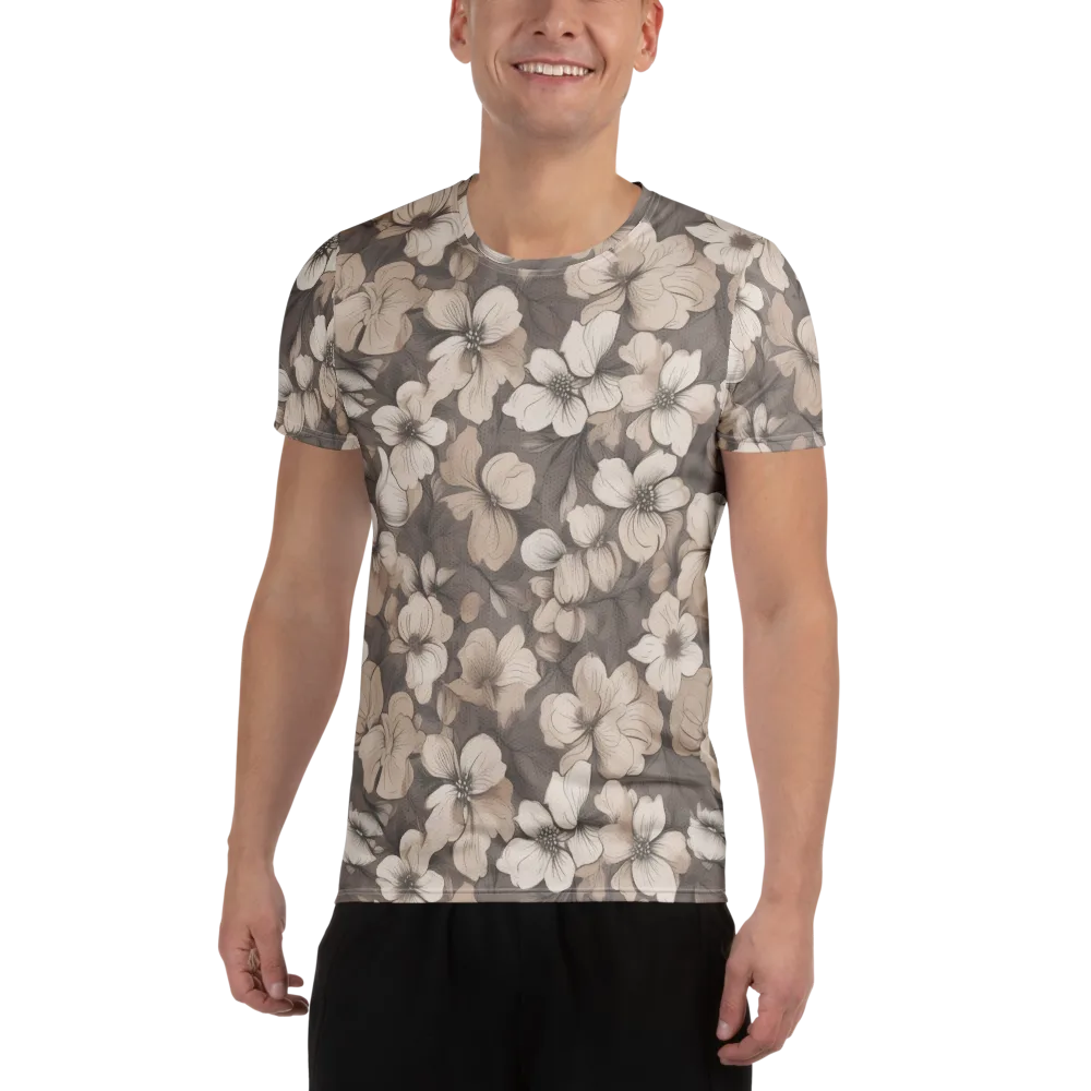Sepia Dogwood on Men's Athletic T-Shirt — Front