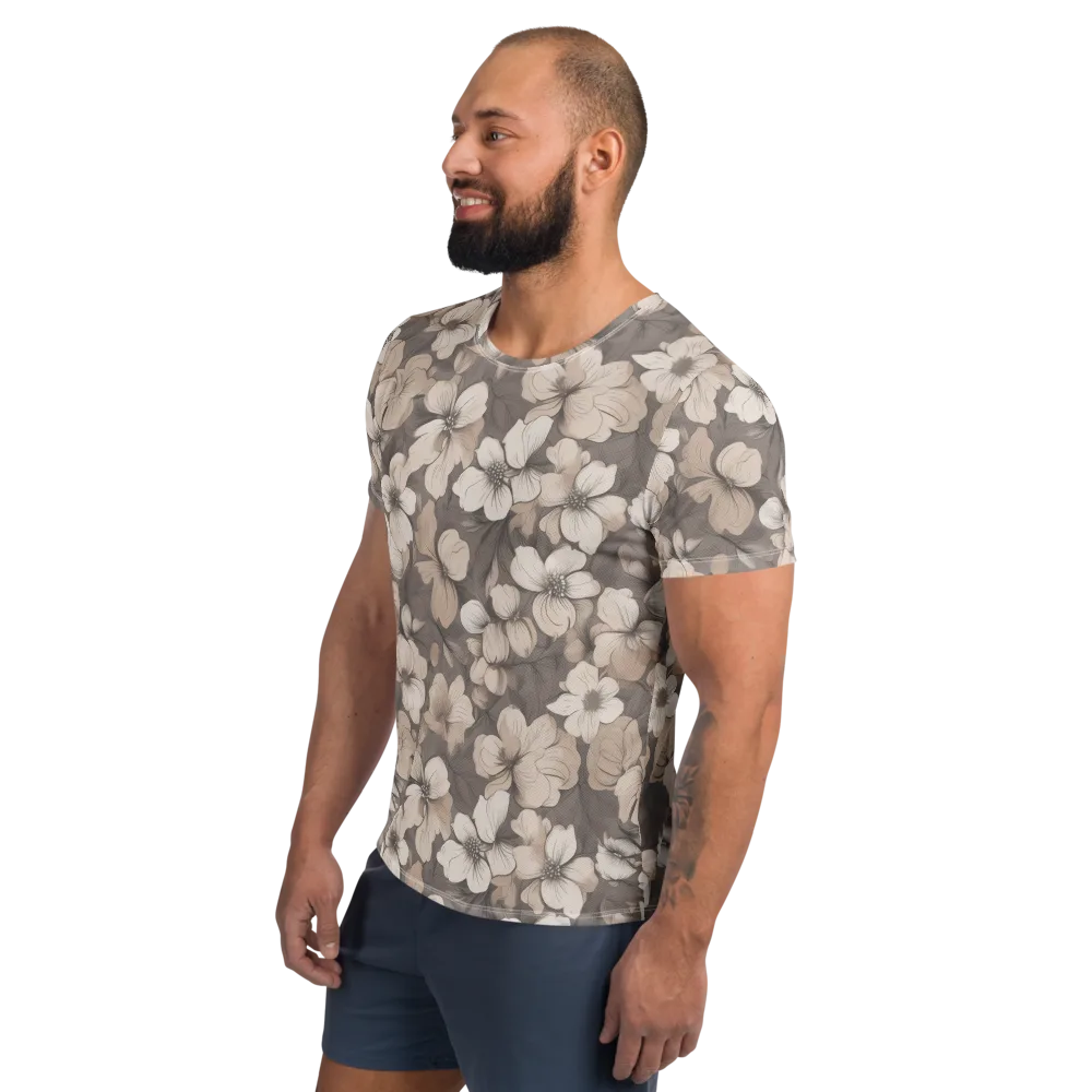 Sepia Dogwood on Men's Athletic T-Shirt — Left