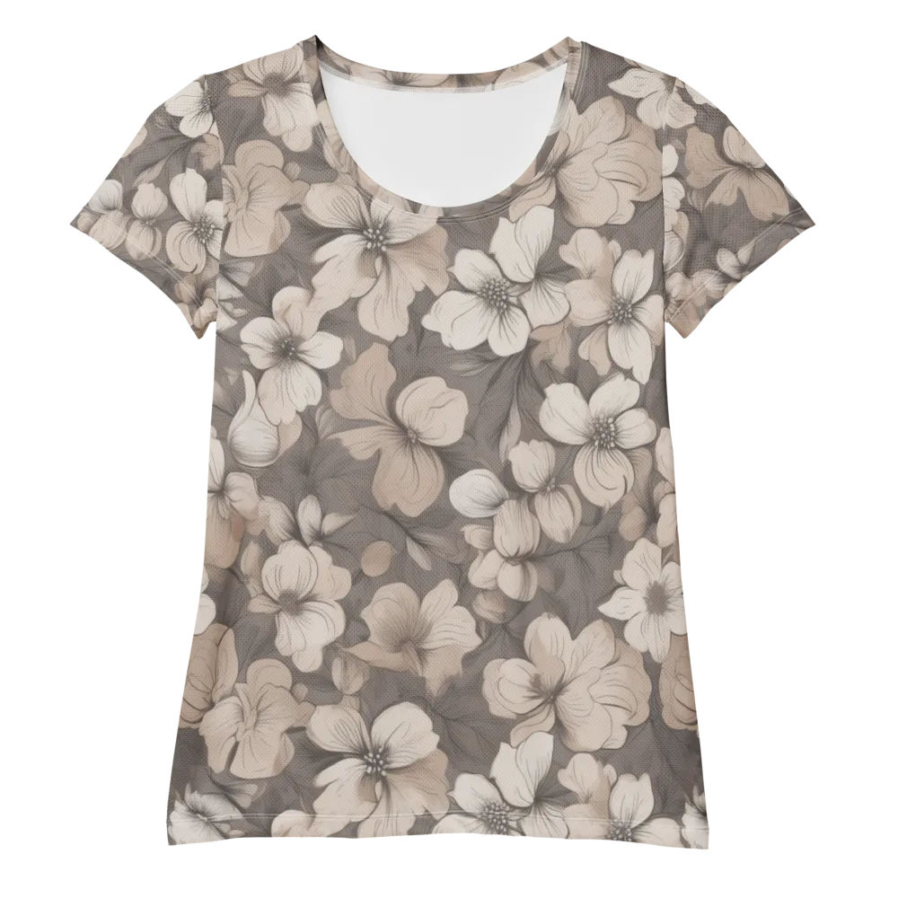 Sepia Dogwood on Women's Athletic T-Shirt — Front