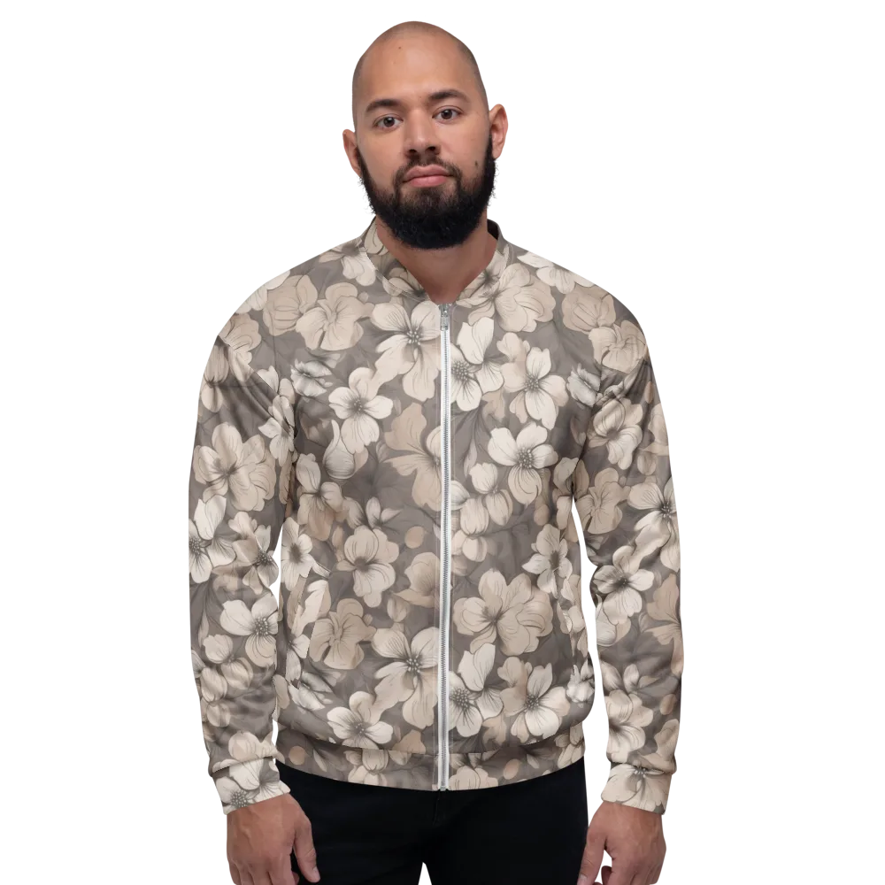 Sepia Dogwood on Bomber Jacket — Front