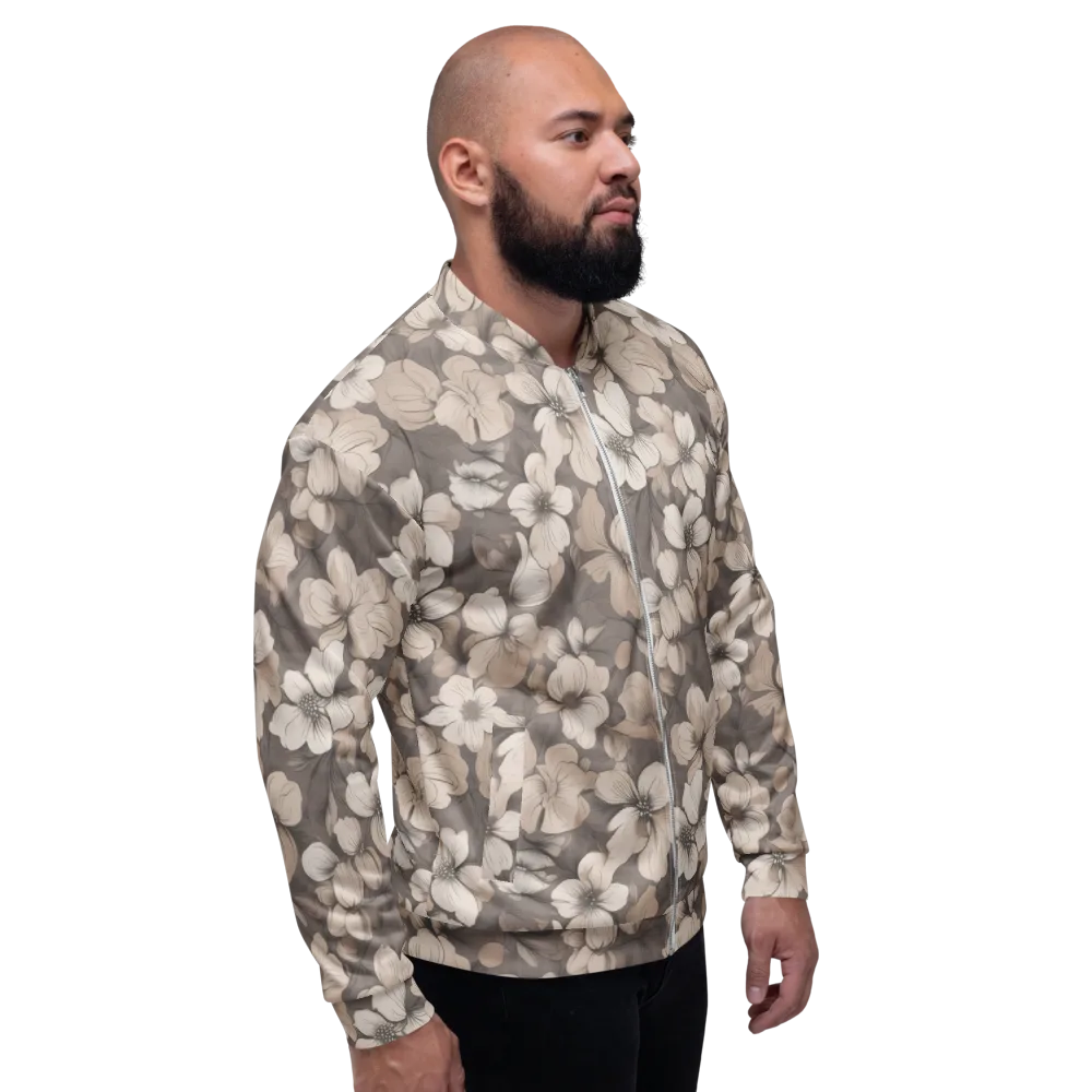 Sepia Dogwood on Bomber Jacket — Right