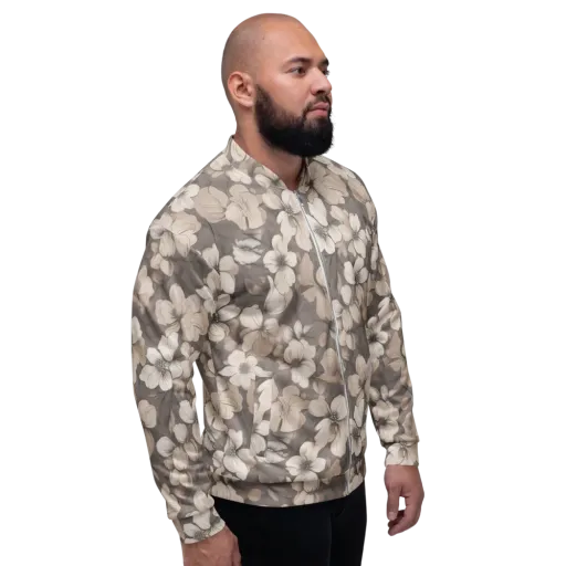 Sepia Dogwood on a Bomber Jacket