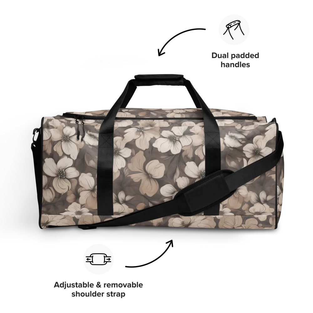 Sepia Dogwood on Duffle Bag — Front