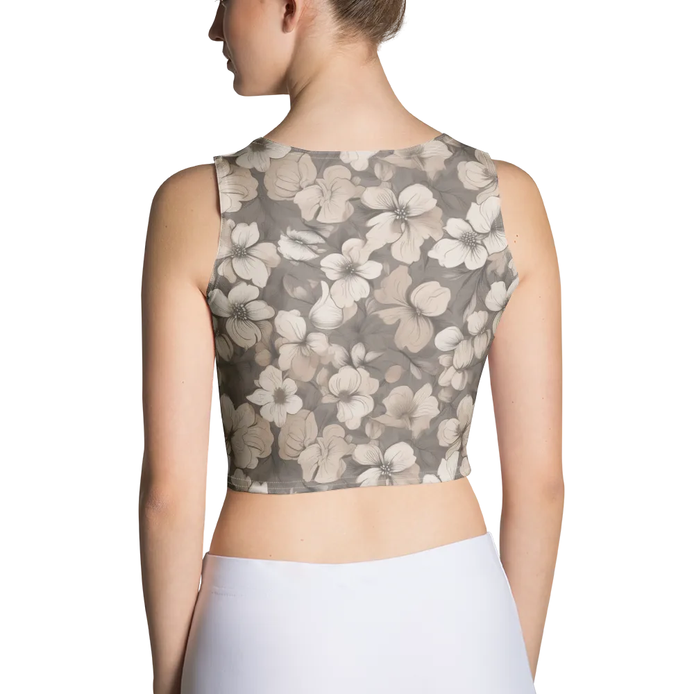 Sepia Dogwood on Crop Top — Back