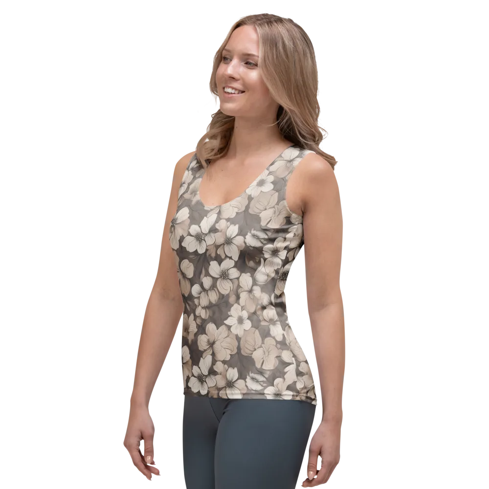 Sepia Dogwood on Women's Tank Top — Left Front