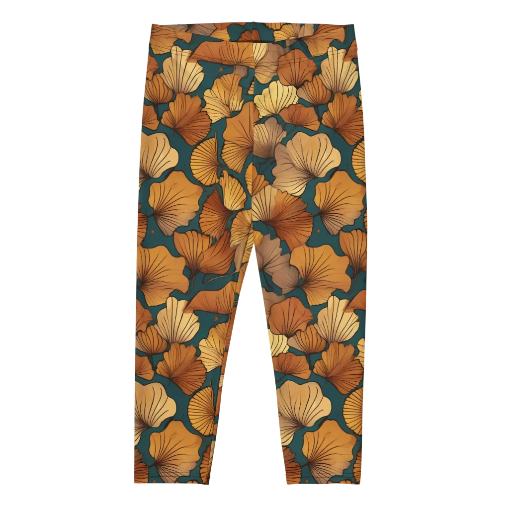 Ginkgo Ember on Capri Leggings — Front