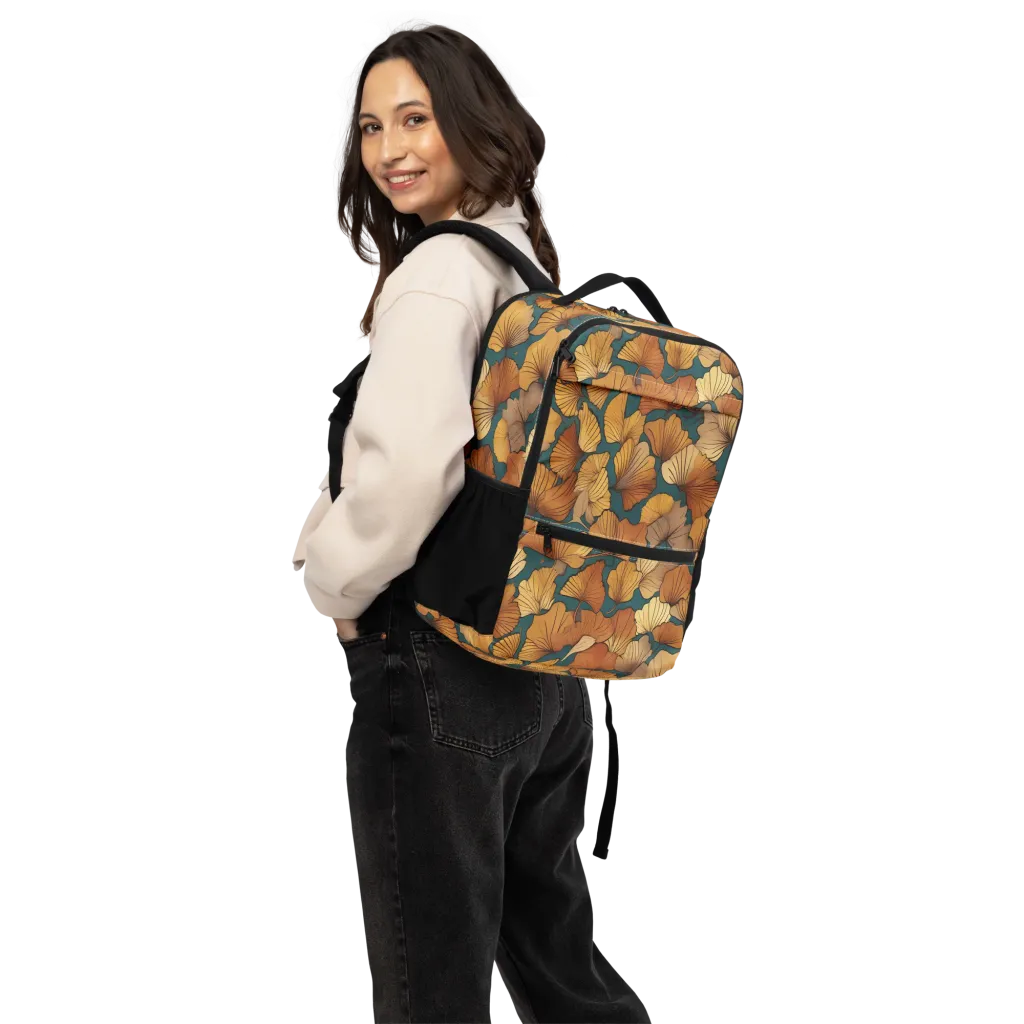Ginkgo Ember on Utility Backpack — Back