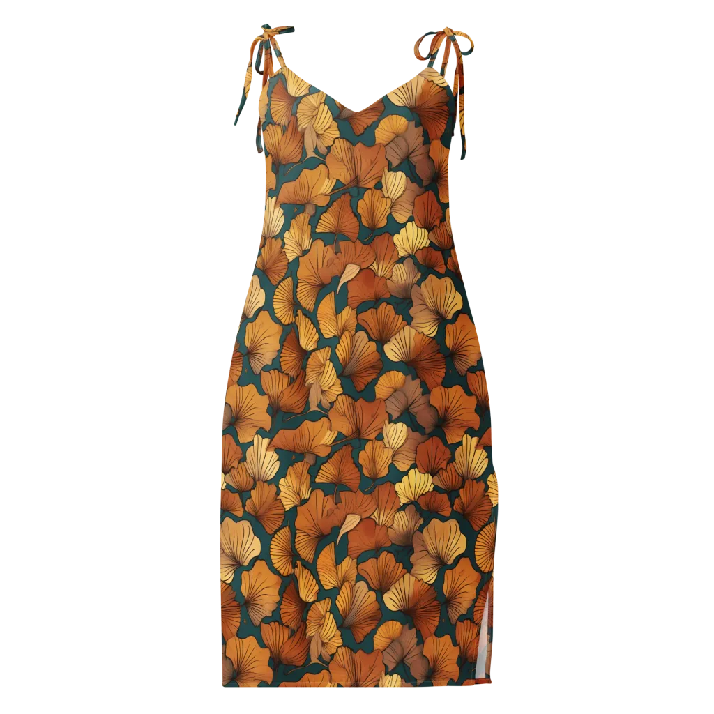 Ginkgo Ember on Slip Dress — Front