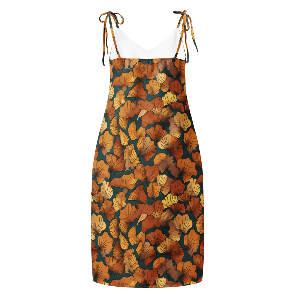 Ginkgo Ember on Slip Dress — Back