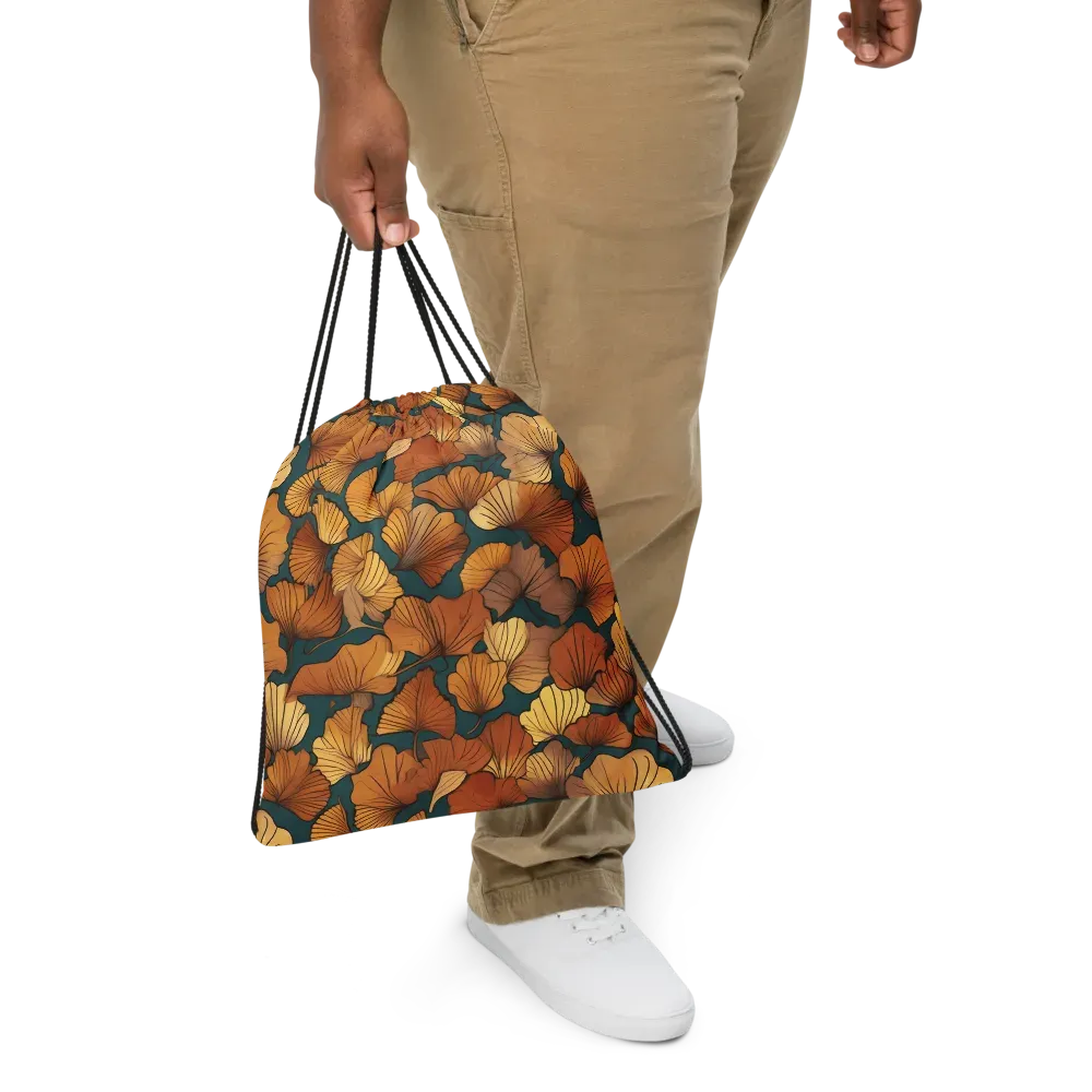 Ginkgo Ember on Drawstring Bag — Front