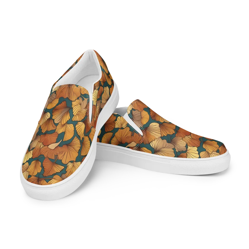 Ginkgo Ember on Women's Slip-On Canvas Shoes — Left Front