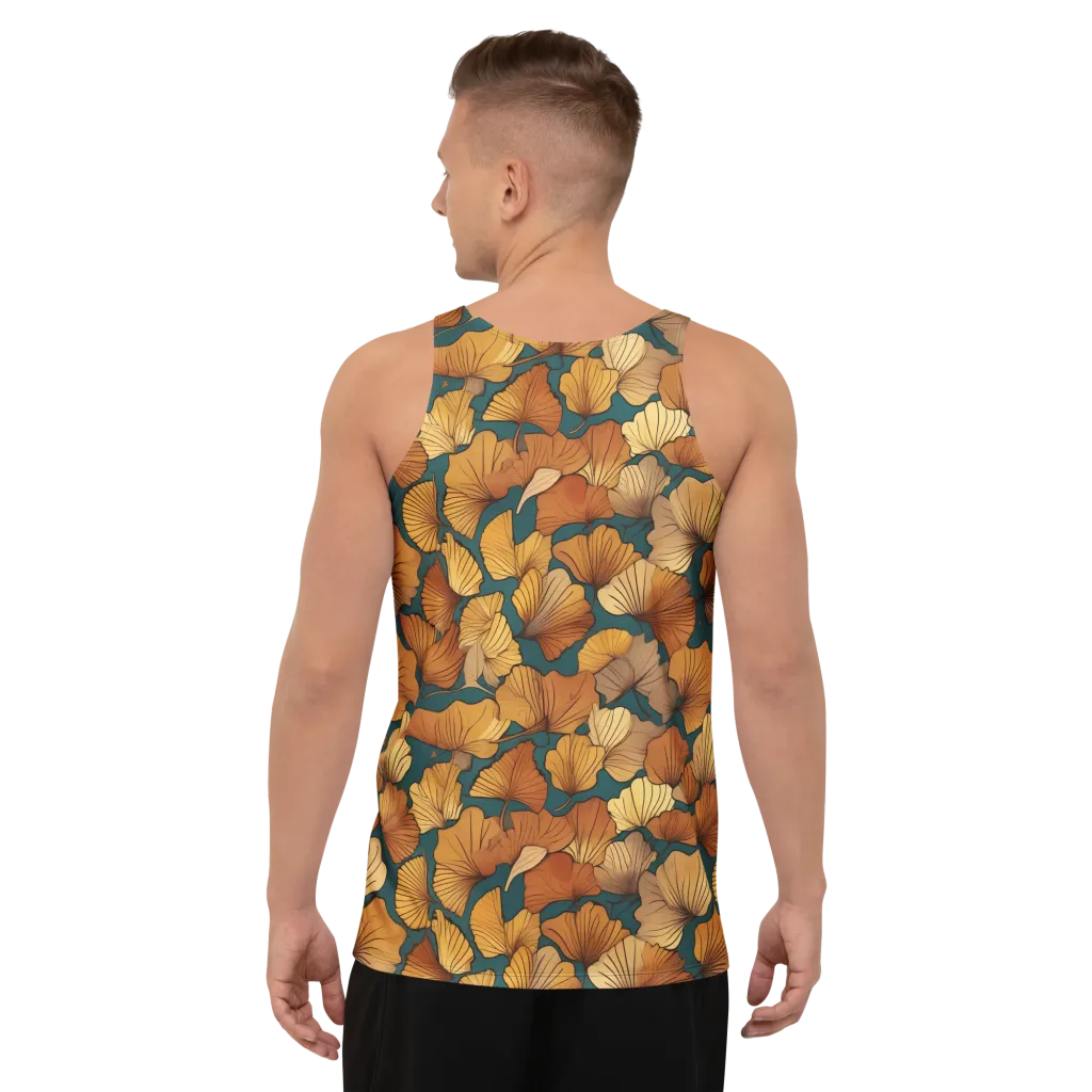 Ginkgo Ember on Men's Tank Top — Back