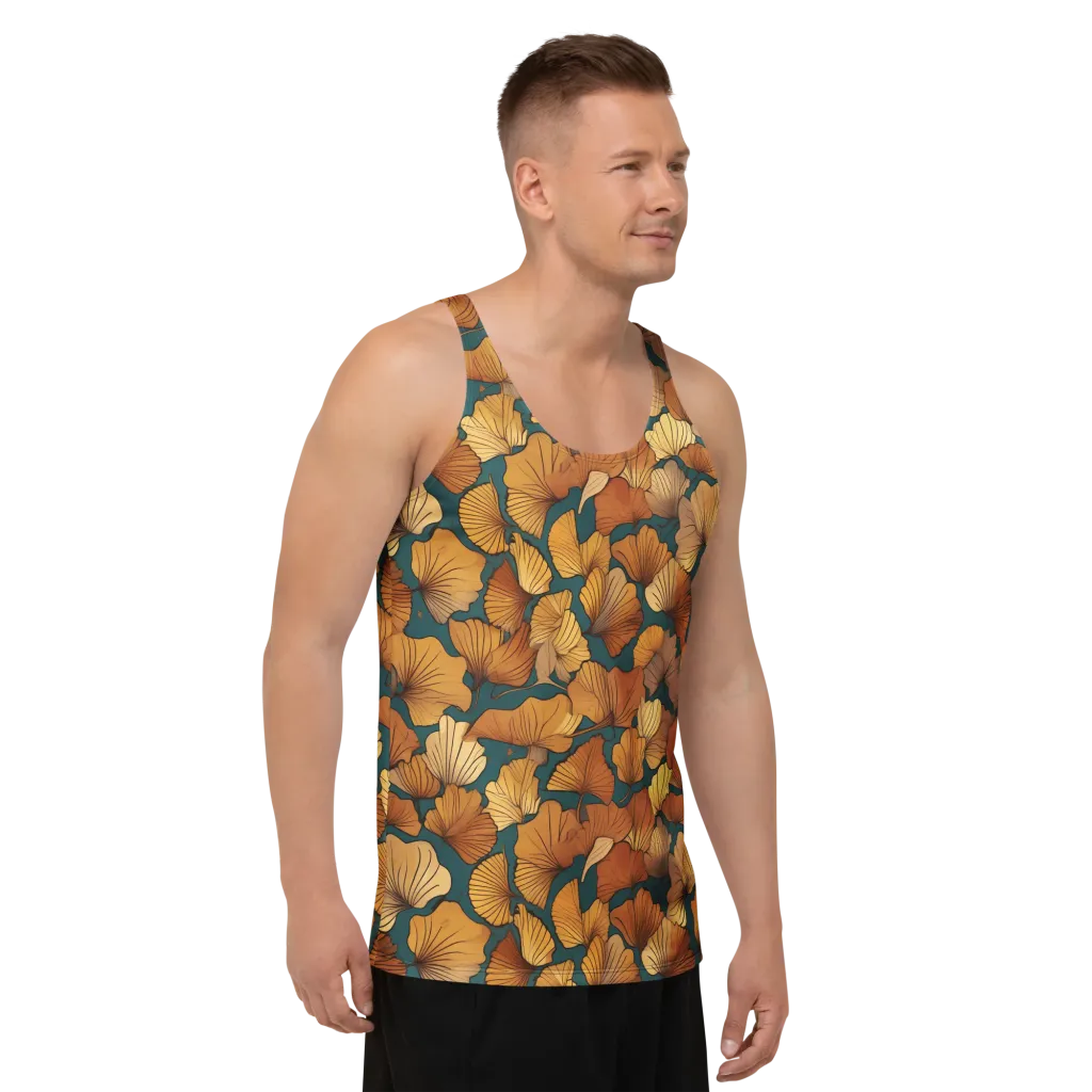 Ginkgo Ember on Men's Tank Top — Right Front